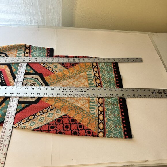 Flying Tomato Geometric Pattern Sweater Dress Mini Multicolor Small Mandala - Picture 5 of 7